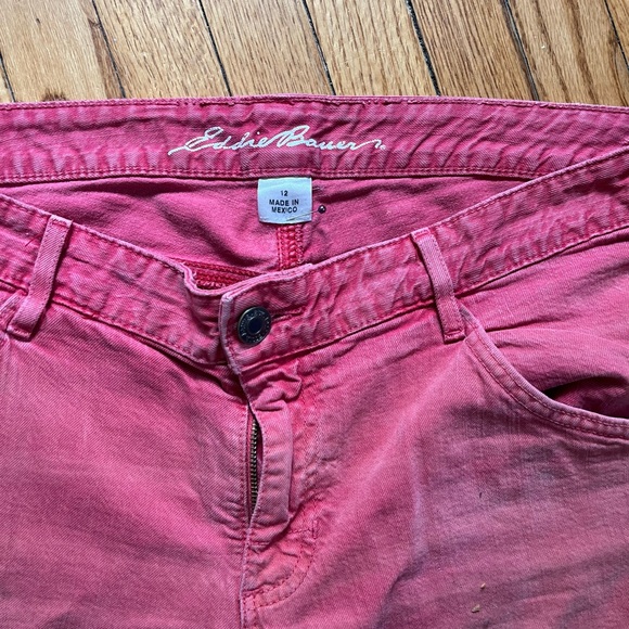 Red stone washed Eddie Bauer Bermuda shorts - Picture 2 of 4